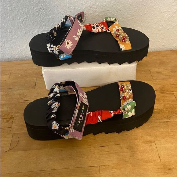 Kurt Geiger London Multicolor Jewel Mini Orion Sandals Size 2 - Picture 2 of 7